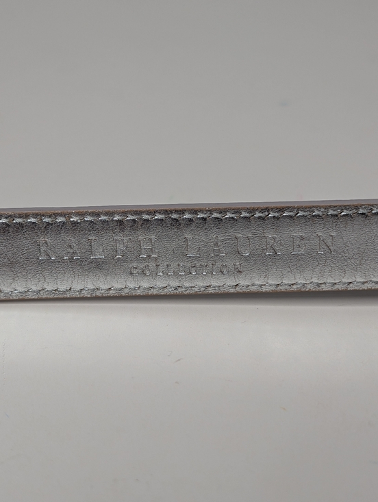 Ralph Lauren Collection Silver Skinny Belt Rhinestone Bow Buckle AS IS READ main image 9